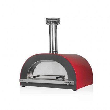 60x60-Clementi-Gold-wood-fired-pizza-oven-in-red
